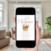 市場モダンのブライダルシャワー 招待状