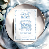 市場モダン手引きブライダルシャワー 招待状