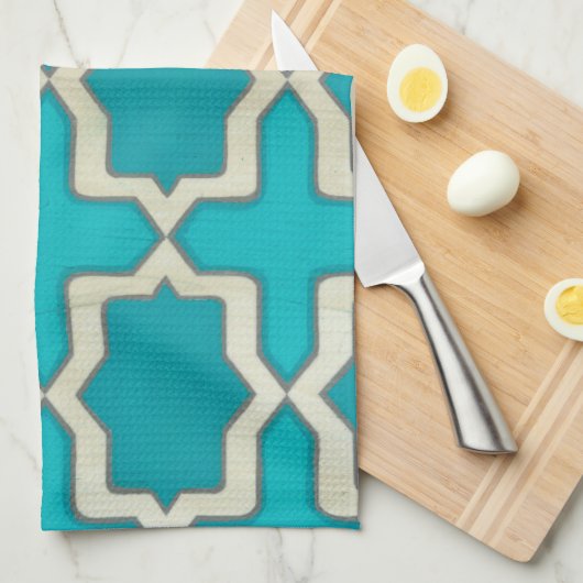 市場モチーフV キッチンタオル (四つ折り)