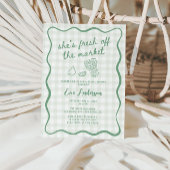 市場予測できなブライダルシャワーから緑をセージ 招待状