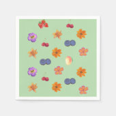 市場初の誕生日テーマ-フローラ スタンダードカクテルナプキン (正面)