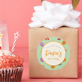 市場初の誕生日テーマ-フローラ ラウンドシール