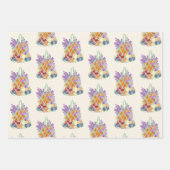 市場初の誕生日テーマ-フローラ ラッピングペーパーシート (正面2)