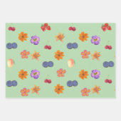 市場初の誕生日テーマ-フローラ ラッピングペーパーシート (正面)