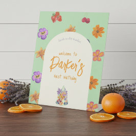 市場初の誕生日テーマ-フローラ 台座サイン