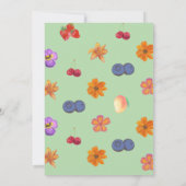 市場初の誕生日テーマ-フローラ 招待状 (裏面)