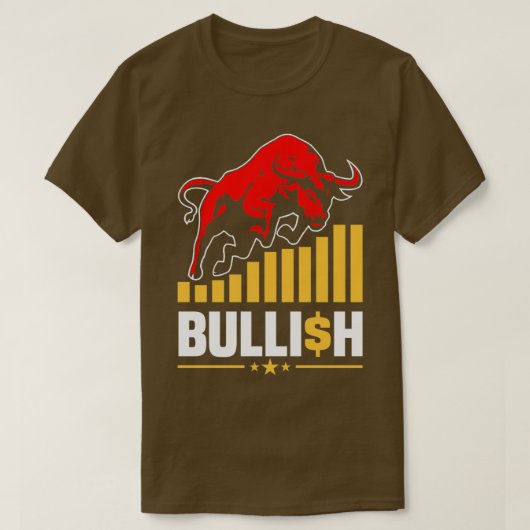 市場取引時間を強気にする Tシャツ (デザイン正面)