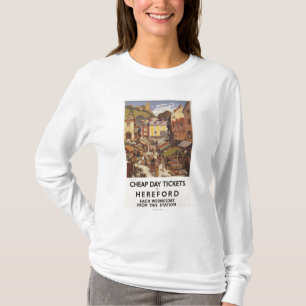 市場場面鉄道ポスター Tシャツ