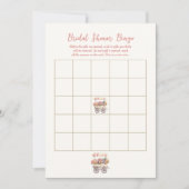 市場外のビンゴブライダルシャワーゲームカード 招待状 (正面)