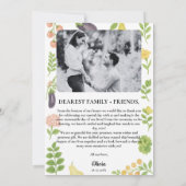 市場外のフレッシュ農家市場のブライダル写真 サンキューカード (裏面)