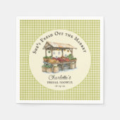 市場外のフレッシュ農家市場ブライダルシャワー スタンダードカクテルナプキン (正面)