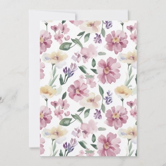 市場外のフレッシュ農家市場ブライダルシャワー 招待状 (裏面)