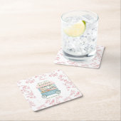 市場外のフローラ農家ブライダルシャワー スクエアペーパーコースター (インサイチュ)