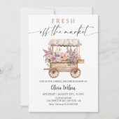 市場外のブライダルシャワーフローラ市場 招待状 (正面)