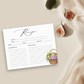 市場外のブライダルシャワーレシピカード