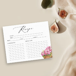 市場外のブライダルシャワーレシピカード