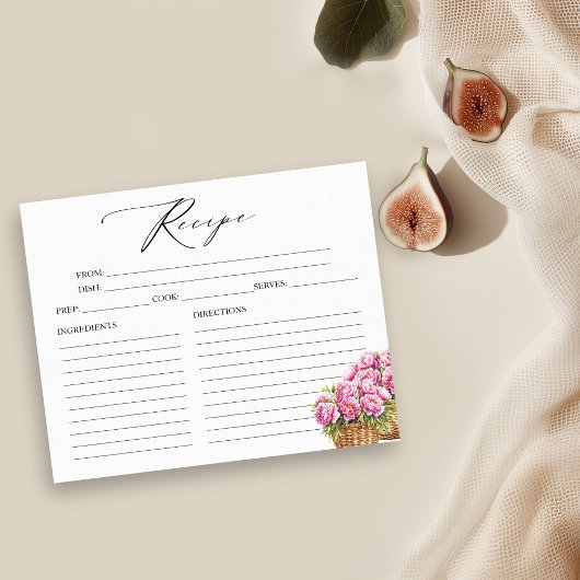 市場外のブライダルシャワーレシピカード