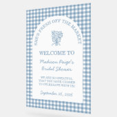 市場外のブライダルシャワー青 アクリルサイン (傾斜)