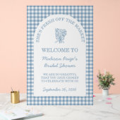 市場外のブライダルシャワー青 アクリルサイン (ウェディング)