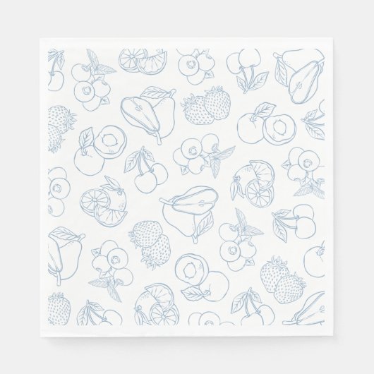 市場外のブライダルシャワー青 スタンダードランチョンナプキン (正面)