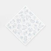 市場外のブライダルシャワー青 スタンダードランチョンナプキン (角)