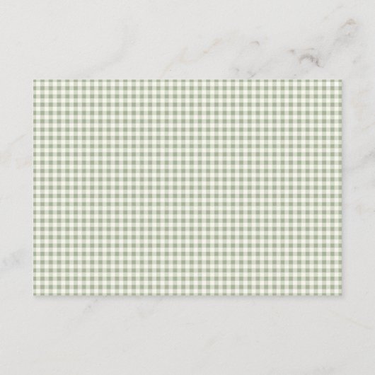 市場外の新鮮なブライダルシャワーディスプレイシャワー エンクロージャーカード (裏面)