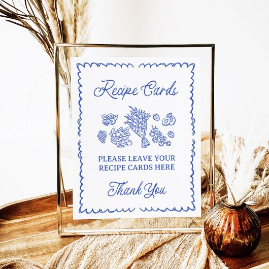 市場外の新鮮なレシピカードシャワーサイン ポスター