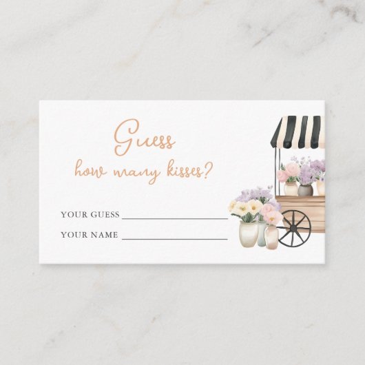 市場外の新鮮な数のキス エンクロージャーカード (正面)