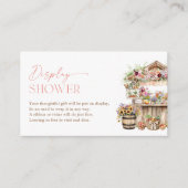 市場外の新鮮な農家市場の表示シャワー エンクロージャーカード (正面)