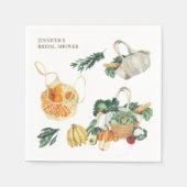 市場外の農家市場パーティー スタンダードカクテルナプキン (正面)