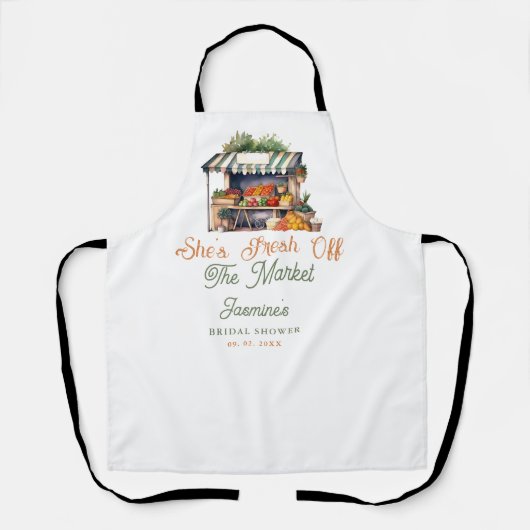 市場外の農家市場ブライダルシャワー エプロン (正面)