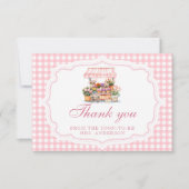 市場外の農家市場ブライダルシャワー サンキューカード (正面)