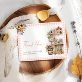 市場外の農家市場ブライダルシャワー サンキューカード