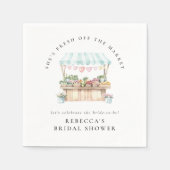 市場外の農家市場ブライダルシャワー スタンダードカクテルナプキン (正面)