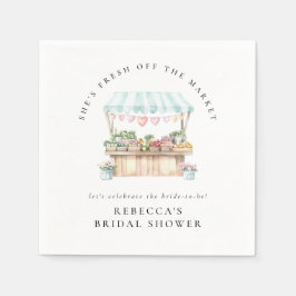 市場外の農家市場ブライダルシャワー スタンダードカクテルナプキン