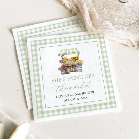 市場外の農家市場ブライダルシャワー スタンダードランチョンナプキン