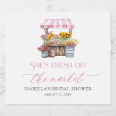 市場外の農家市場ブライダルシャワー スパークリングワインラベル (シングルラベル)