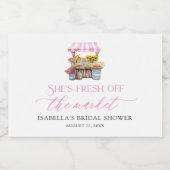 市場外の農家市場ブライダルシャワー スパークリングワインラベル (シングルラベル)