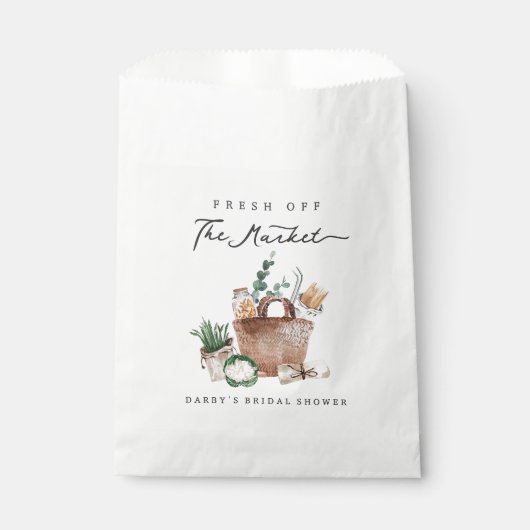 市場外の農家市場ブライダルシャワー フェイバーバッグ (正面)