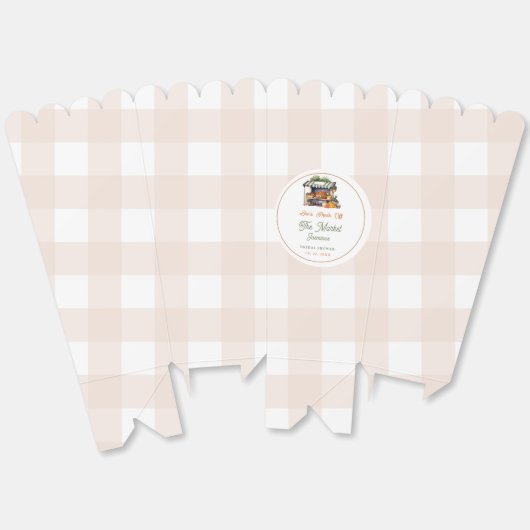 市場外の農家市場ブライダルシャワー フェイバーボックス (見開き)