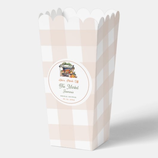 市場外の農家市場ブライダルシャワー フェイバーボックス (正面)