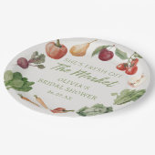 市場外の農家市場ブライダルシャワー ペーパープレート (アングル)