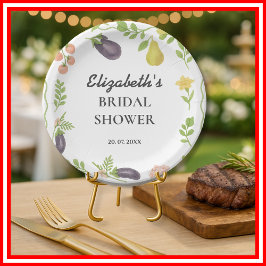 市場外の農家市場ブライダルシャワー ペーパープレート