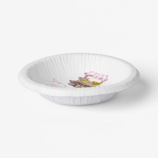 市場外の農家市場ブライダルシャワー ペーパーボウル (傾斜あり)