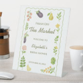 市場外の農家市場ブライダルシャワー 台座サイン (インサイチュ)