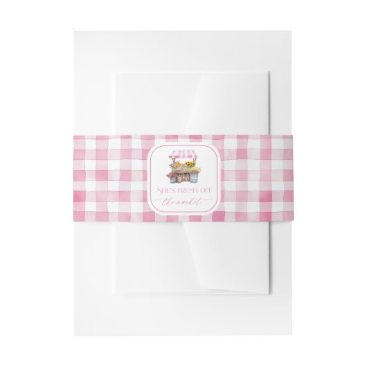 市場外の農家市場ブライダルシャワー 招待状ベリーバンド (正面例)