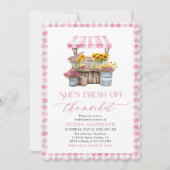 市場外の農家市場ブライダルシャワー 招待状 (正面)