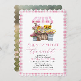市場外の農家市場ブライダルシャワー 招待状