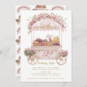 市場外の農家市場ブライダルシャワー 招待状 (正面/裏面)