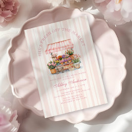 市場外の農家市場ブライダルシャワー 招待状